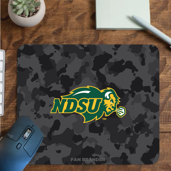 Fan Brander Mousepad with North Dakota State Bison design, for home, office and gaming.
