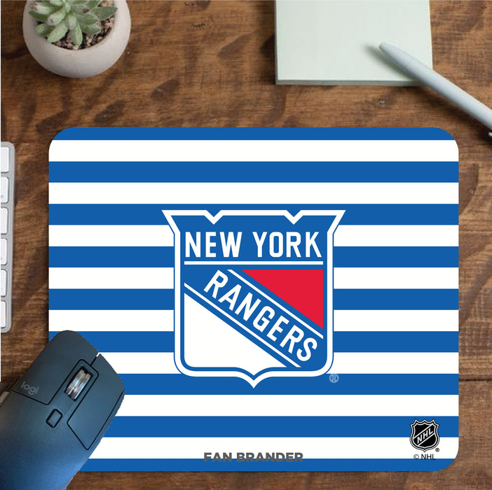 Fan Brander Mousepad with New York Rangers design, for home, office and gaming.