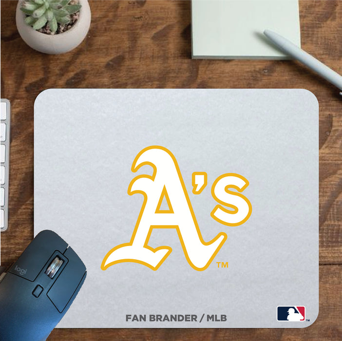 Fan Brander Mousepad with Oakland Athletics design, for home, office and gaming.