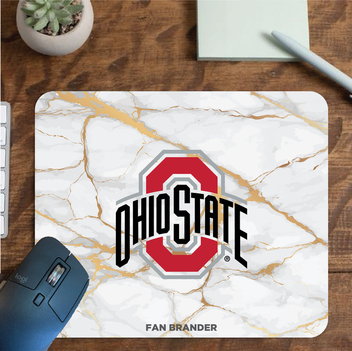 Fan Brander Mousepad with Ohio State Buckeyes design, for home, office and gaming.