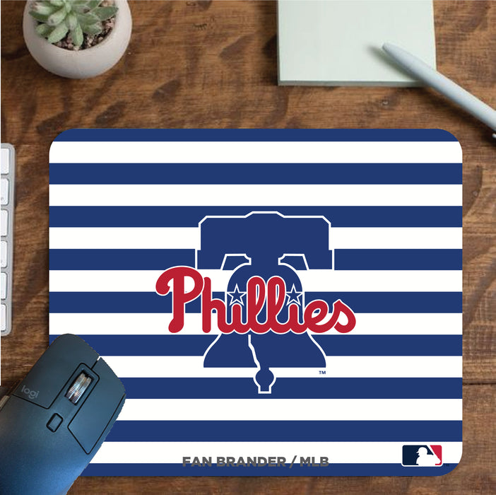 Fan Brander Mousepad with Philadelphia Phillies design, for home, office and gaming.