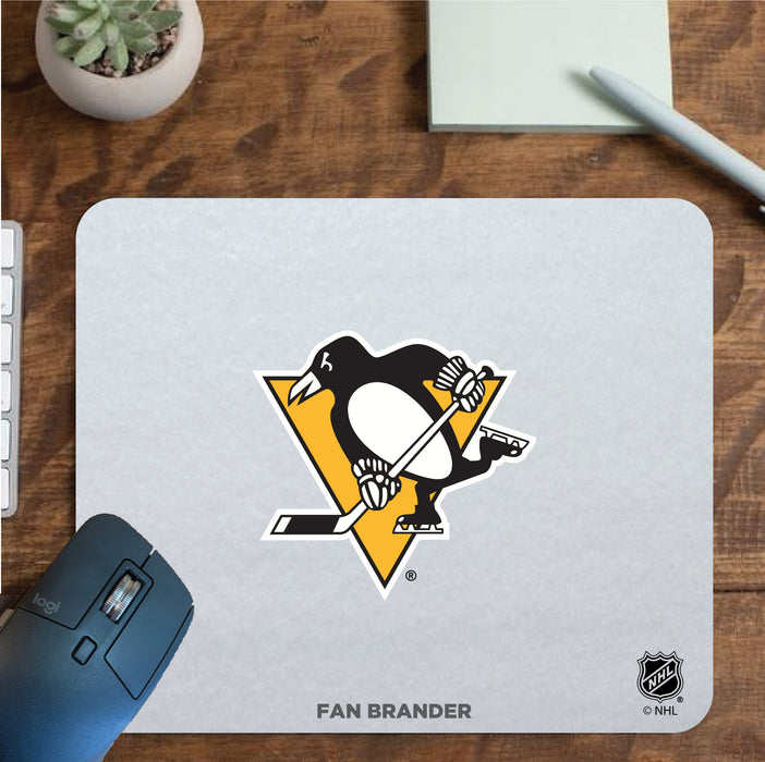 Fan Brander Mousepad with Pittsburgh Penguins design, for home, office and gaming.