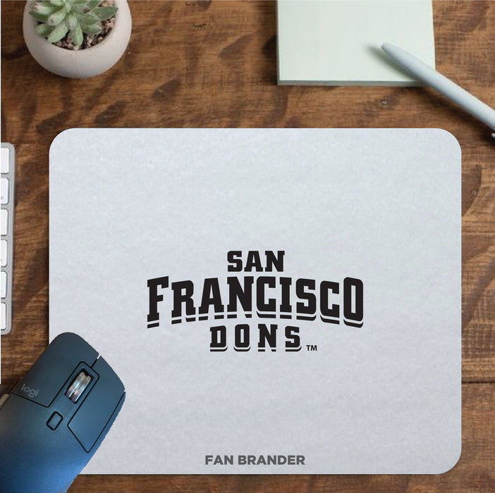 Fan Brander Mousepad with San Francisco Dons design, for home, office and gaming.
