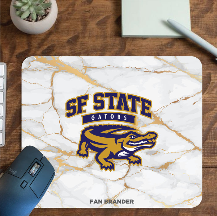 Fan Brander Mousepad with San Francisco State U Gators design, for home, office and gaming.