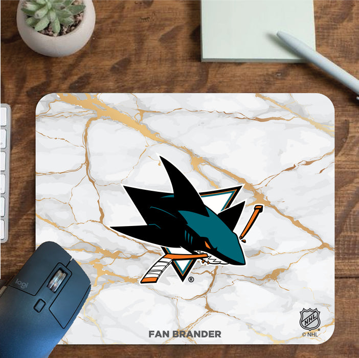 Fan Brander Mousepad with San Jose Sharks design, for home, office and gaming.