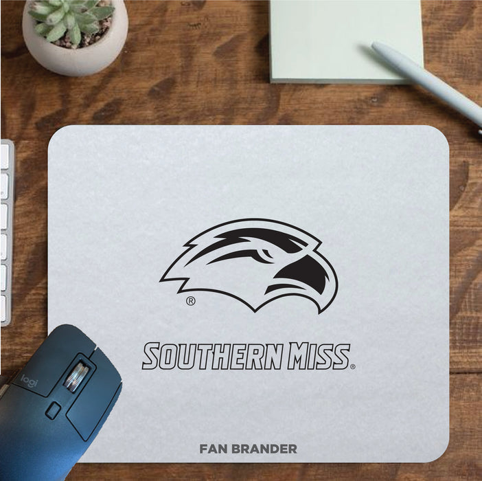 Fan Brander Mousepad with Southern Mississippi Golden Eagles design, for home, office and gaming.