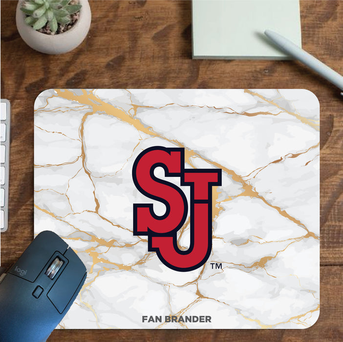 Fan Brander Mousepad with St. John's Red Storm design, for home, office and gaming.
