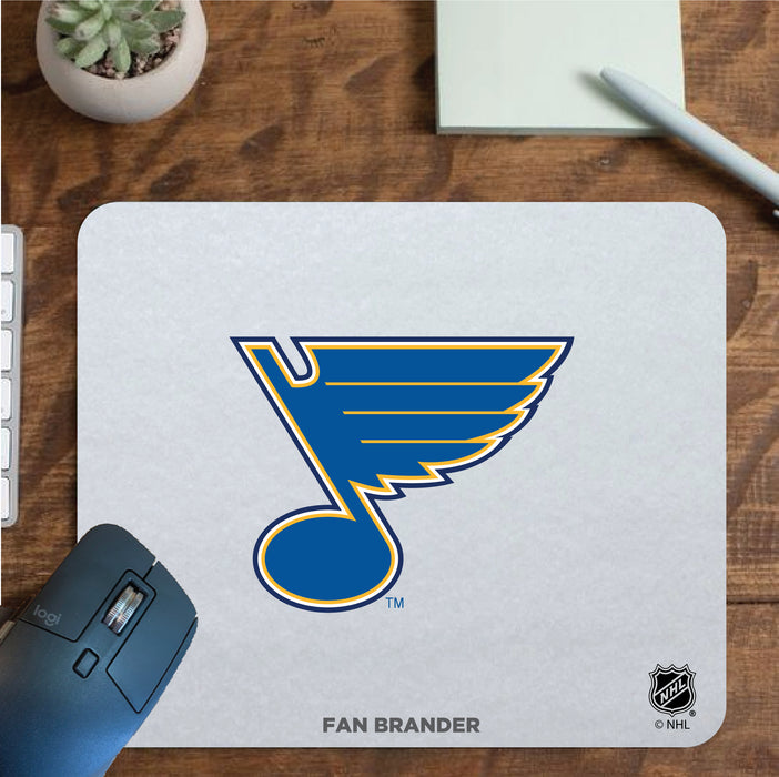Fan Brander Mousepad with St. Louis Blues design, for home, office and gaming.
