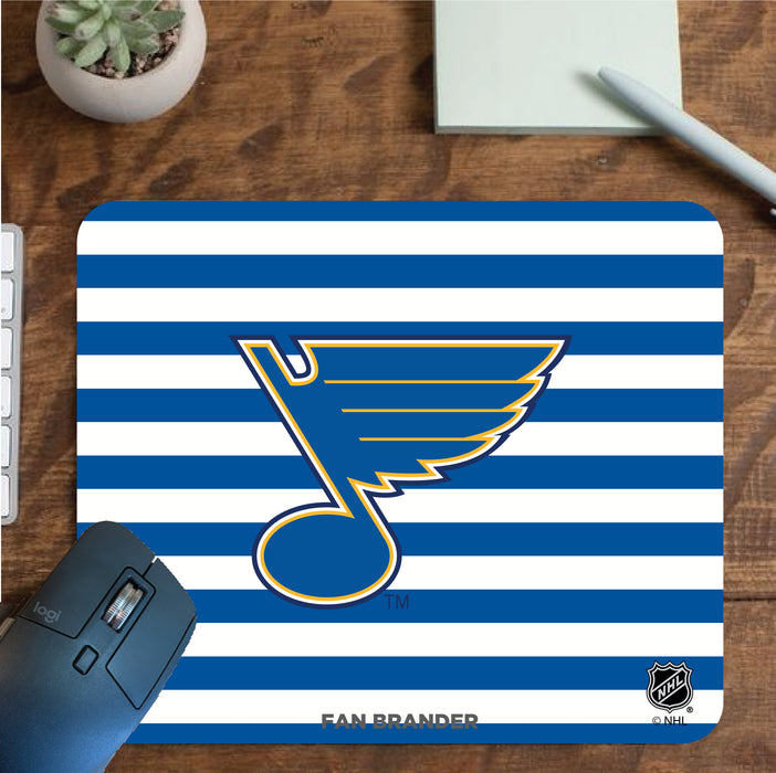Fan Brander Mousepad with St. Louis Blues design, for home, office and gaming.
