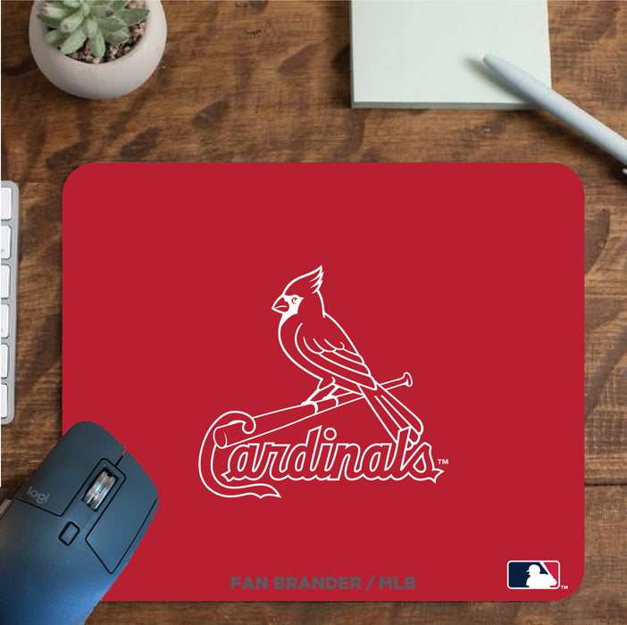 Fan Brander Mousepad with St. Louis Cardinals design, for home, office and gaming.