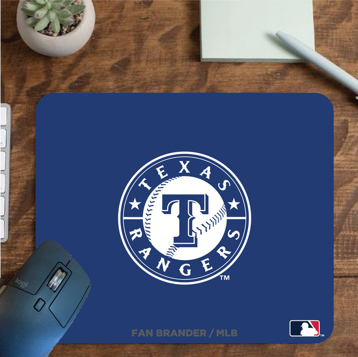 Fan Brander Mousepad with Texas Rangers design, for home, office and gaming.