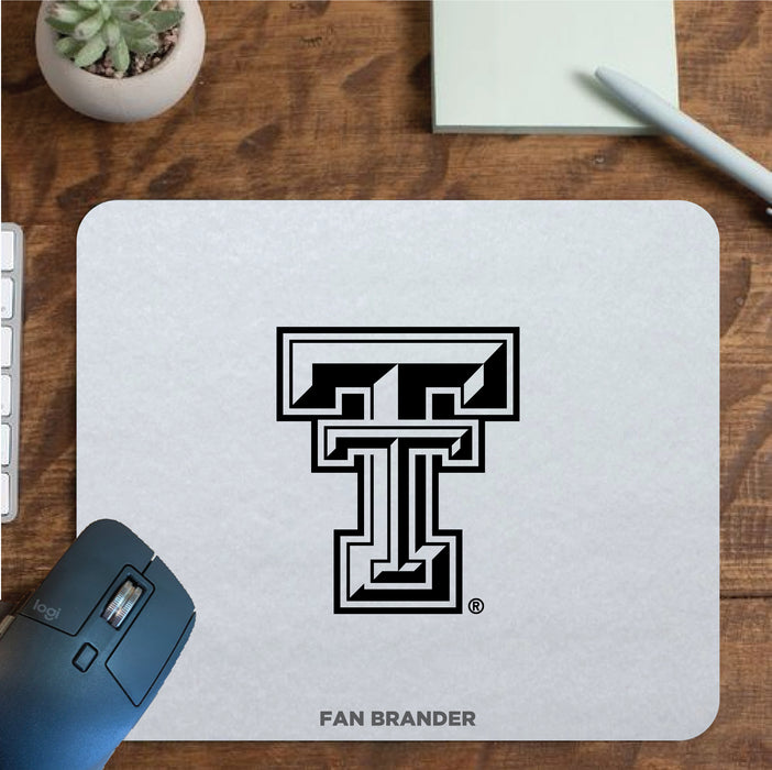 Fan Brander Mousepad with Texas Tech Red Raiders design, for home, office and gaming.