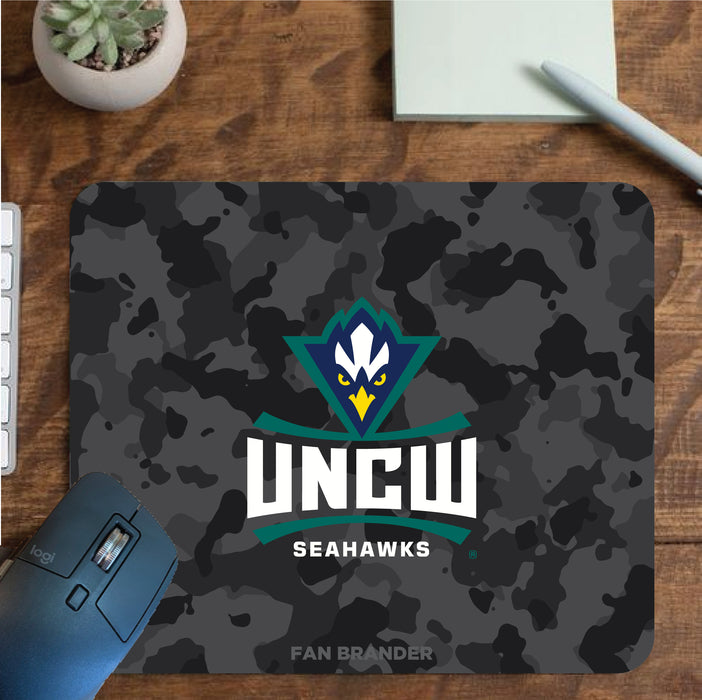 Fan Brander Mousepad with UNC Wilmington Seahawks design, for home, office and gaming.