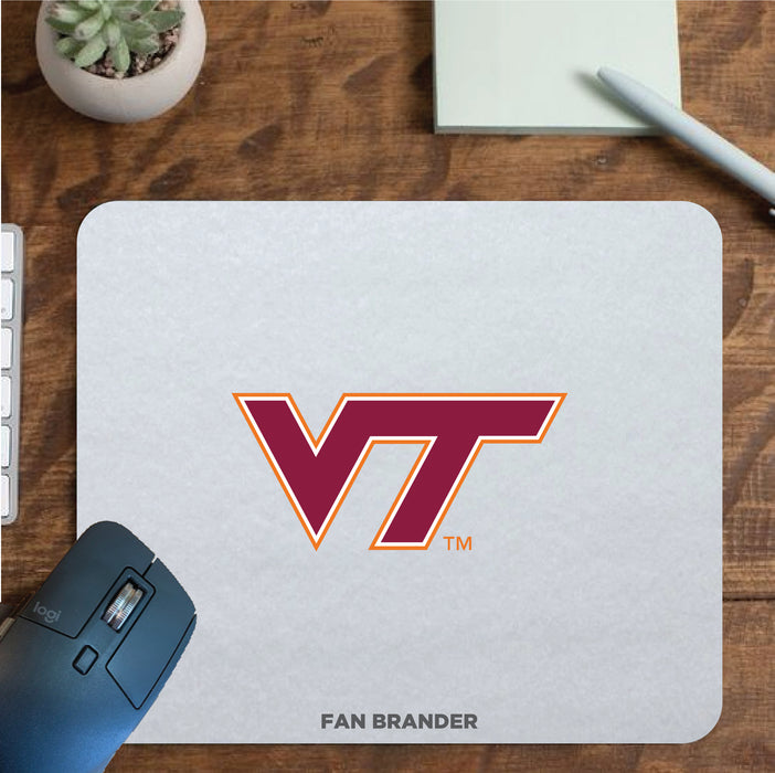 Fan Brander Mousepad with Virginia Tech Hokies design, for home, office and gaming.