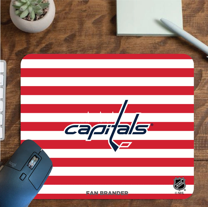 Fan Brander Mousepad with Washington Capitals design, for home, office and gaming.