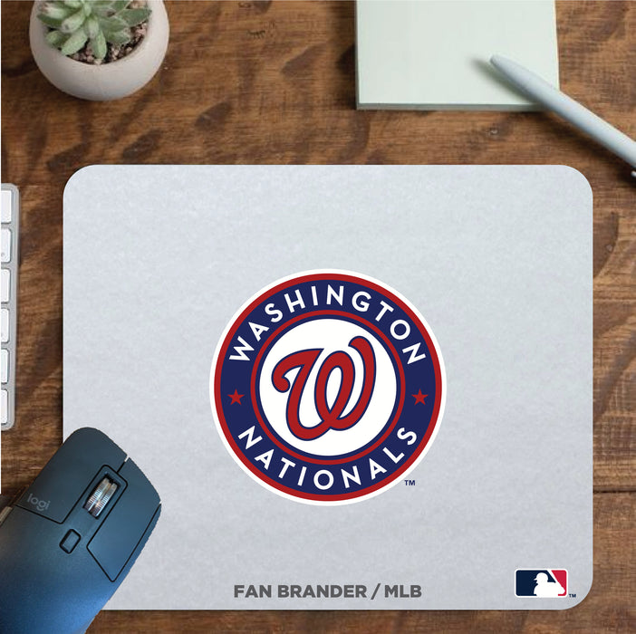 Fan Brander Mousepad with Washington Nationals design, for home, office and gaming.
