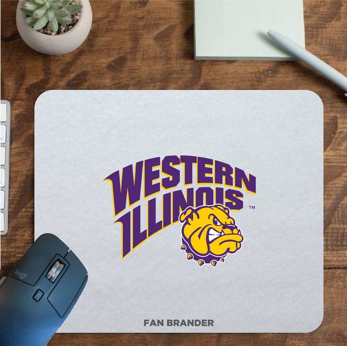 Fan Brander Mousepad with Western Illinois University Leathernecks design, for home, office and gaming.