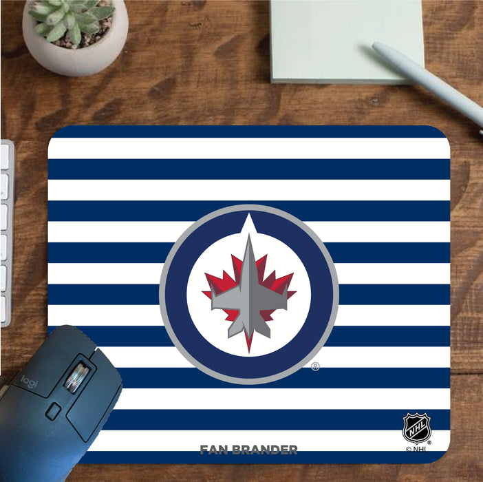 Fan Brander Mousepad with Winnipeg Jets design, for home, office and gaming.
