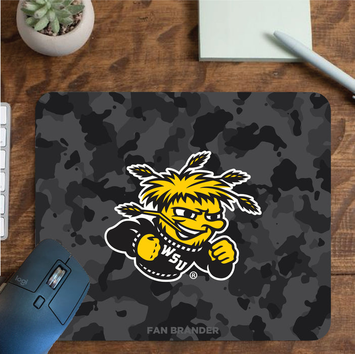 Fan Brander Mousepad with Wichita State Shockers design, for home, office and gaming.