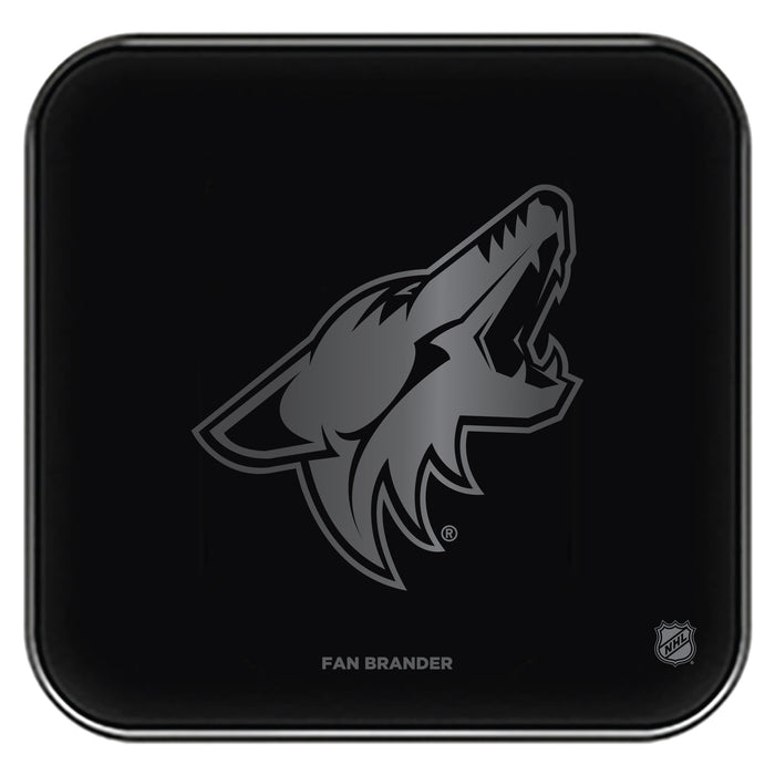 Fan Brander Fast Charging Wireless Charger with Arizona Coyotes laser etched Primary Logo