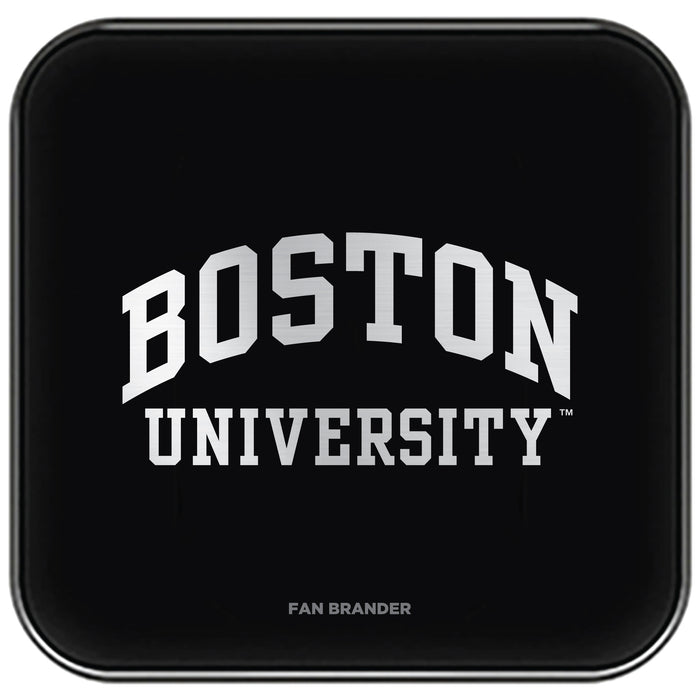 Fan Brander Fast Charging Wireless Charger with Boston University laser etched Primary Logo