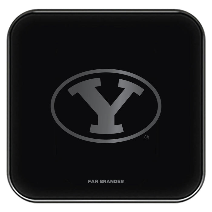 Fan Brander Fast Charging Wireless Charger with Brigham Young Cougars laser etched Primary Logo