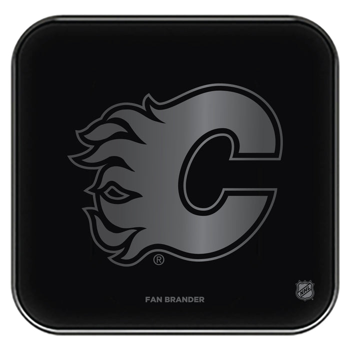 Fan Brander Fast Charging Wireless Charger with Calgary Flames laser etched Primary Logo