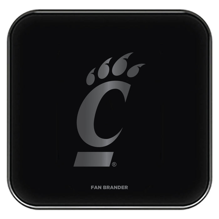 Fan Brander Fast Charging Wireless Charger with Cincinnati Bearcats laser etched Primary Logo