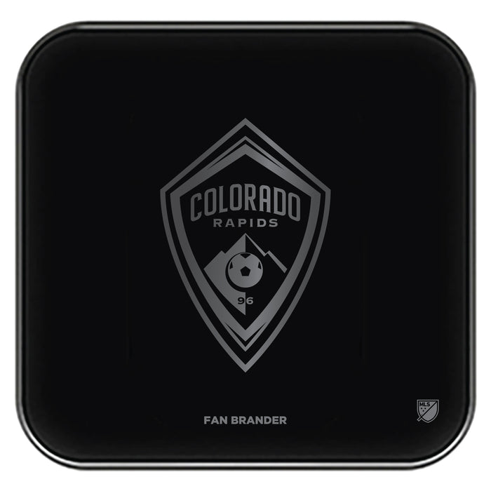 Fan Brander Fast Charging Wireless Charger with Colorado Rapids laser etched Primary Logo