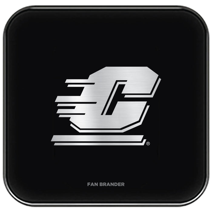 Fan Brander Fast Charging Wireless Charger with Central Michigan Chippewas laser etched Primary Logo