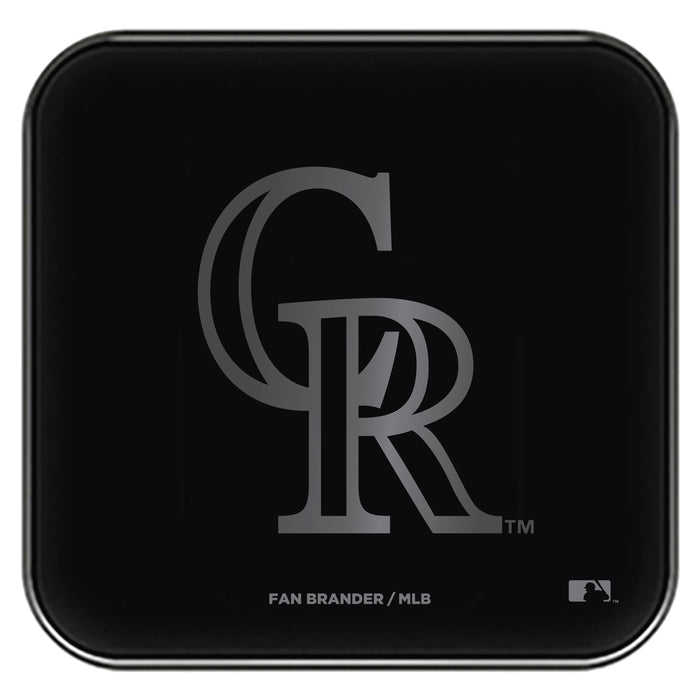 Fan Brander Fast Charging Wireless Charger with Colorado Rockies laser etched Primary Logo
