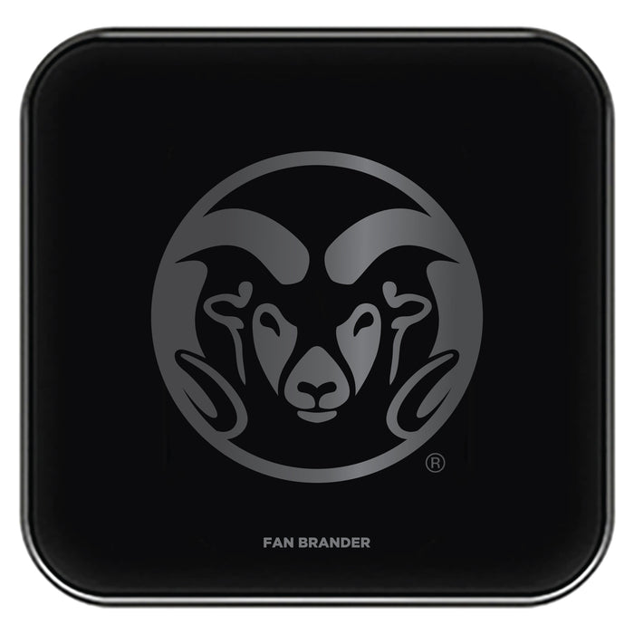 Fan Brander Fast Charging Wireless Charger with Colorado State Rams laser etched Primary Logo