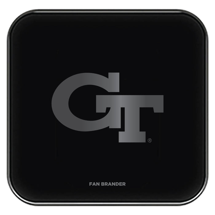 Fan Brander Fast Charging Wireless Charger with Georgia Tech Yellow Jackets laser etched Primary Logo