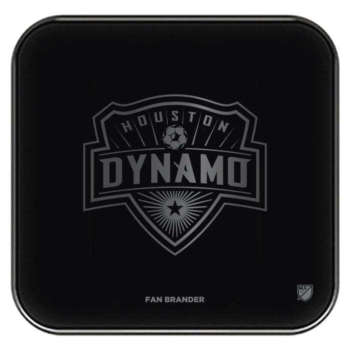 Fan Brander Fast Charging Wireless Charger with Houston Dynamo laser etched Primary Logo