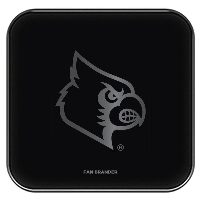 Fan Brander Fast Charging Wireless Charger with Louisville Cardinals laser etched Primary Logo