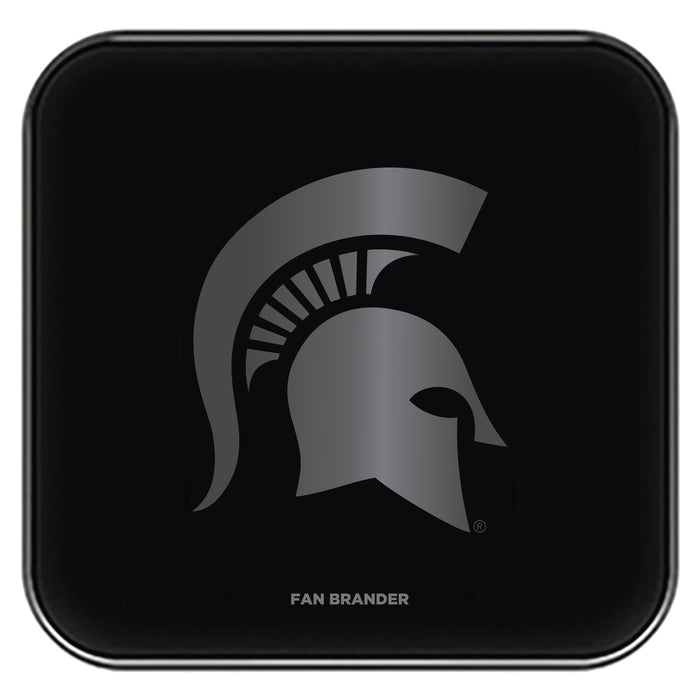 Fan Brander Fast Charging Wireless Charger with Michigan State Spartans laser etched Primary Logo