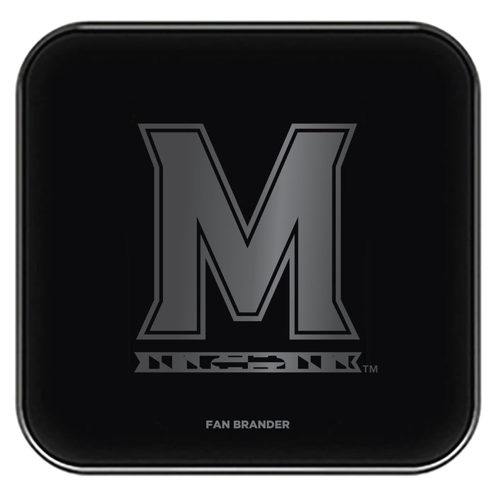 Fan Brander Fast Charging Wireless Charger with Maryland Terrapins laser etched Primary Logo