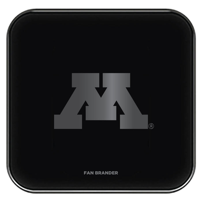 Fan Brander Fast Charging Wireless Charger with Minnesota Golden Gophers laser etched Primary Logo