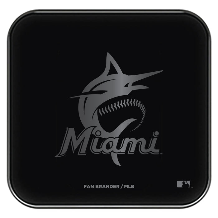 Fan Brander Fast Charging Wireless Charger with Miami Marlins laser etched Primary Logo