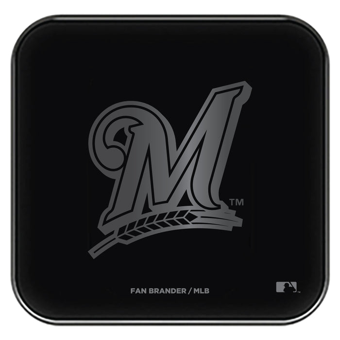 Fan Brander Fast Charging Wireless Charger with Milwaukee Brewers laser etched Primary Logo