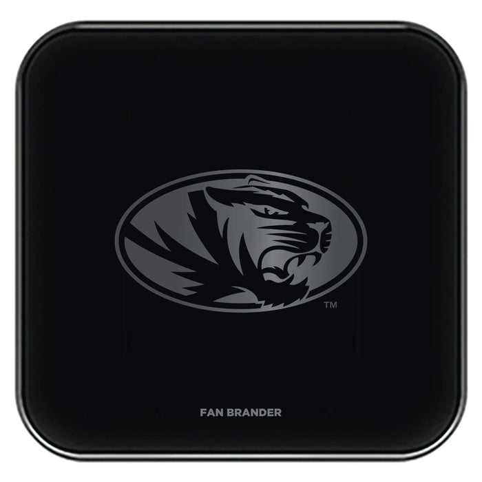 Fan Brander Fast Charging Wireless Charger with Missouri Tigers laser etched Primary Logo