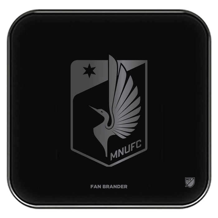 Fan Brander Fast Charging Wireless Charger with Minnesota United FC laser etched Primary Logo