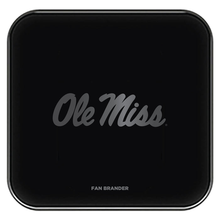 Fan Brander Fast Charging Wireless Charger with Mississippi Ole Miss laser etched Primary Logo