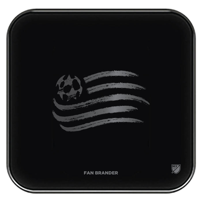 Fan Brander Fast Charging Wireless Charger with New England Revolution laser etched Primary Logo