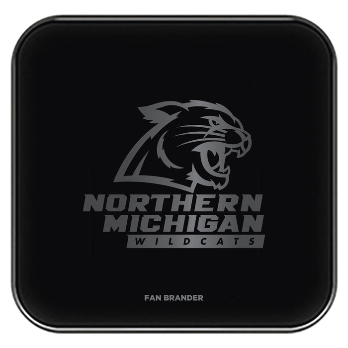 Fan Brander Fast Charging Wireless Charger with Northern Michigan University Wildcats laser etched Primary Logo