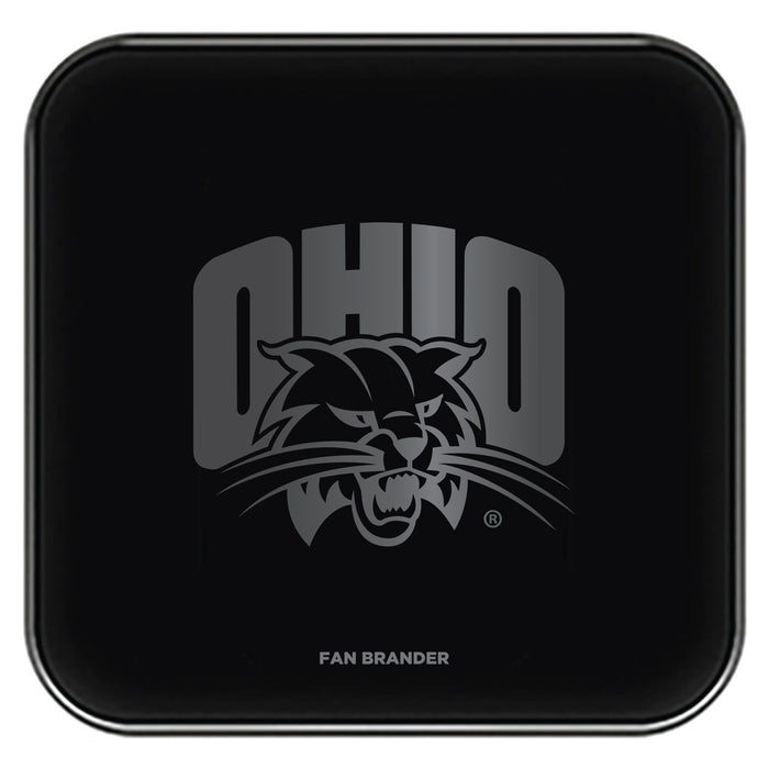 Fan Brander Fast Charging Wireless Charger with Ohio University Bobcats laser etched Primary Logo