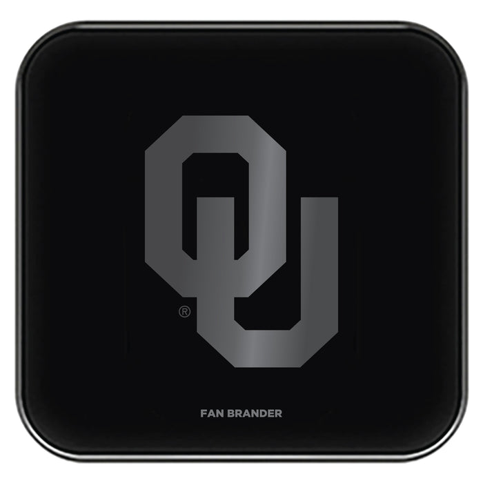 Fan Brander Fast Charging Wireless Charger with Oklahoma Sooners laser etched Primary Logo