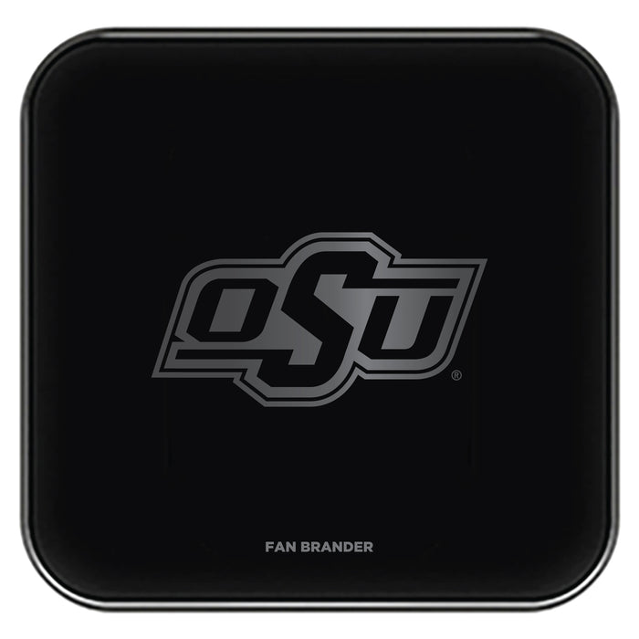 Fan Brander Fast Charging Wireless Charger with Oklahoma State Cowboys laser etched Primary Logo