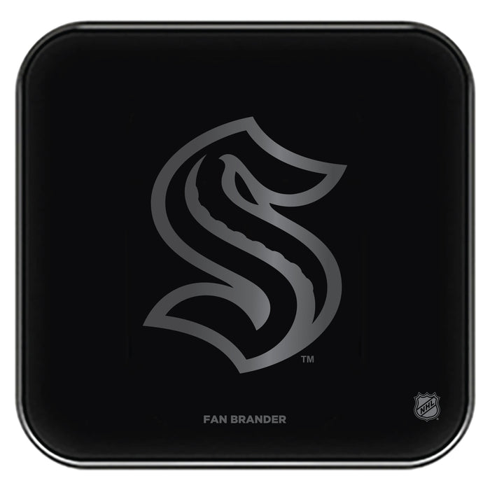 Fan Brander Fast Charging Wireless Charger with Seattle Kraken laser etched Primary Logo