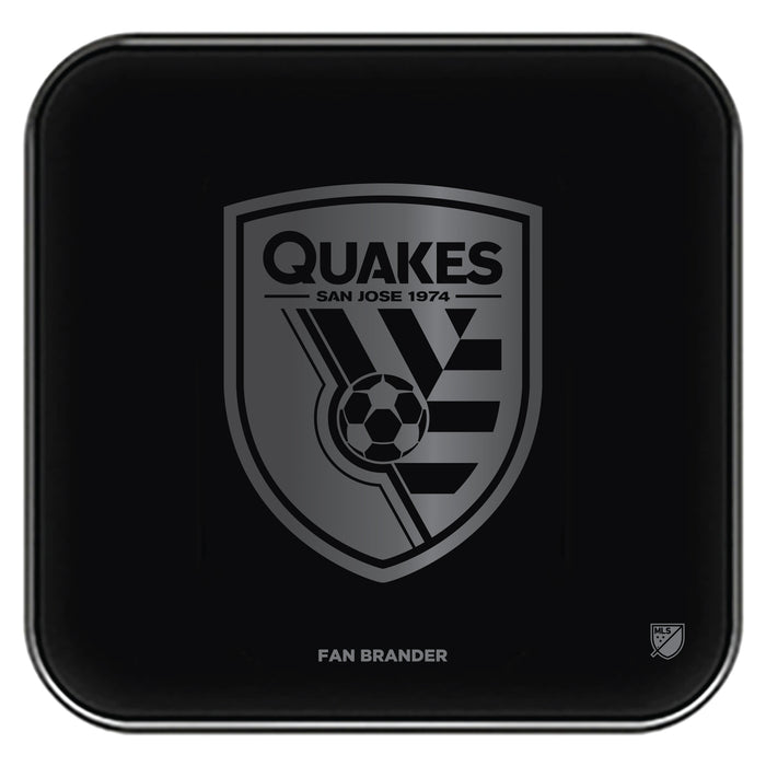 Fan Brander Fast Charging Wireless Charger with San Jose Earthquakes laser etched Primary Logo